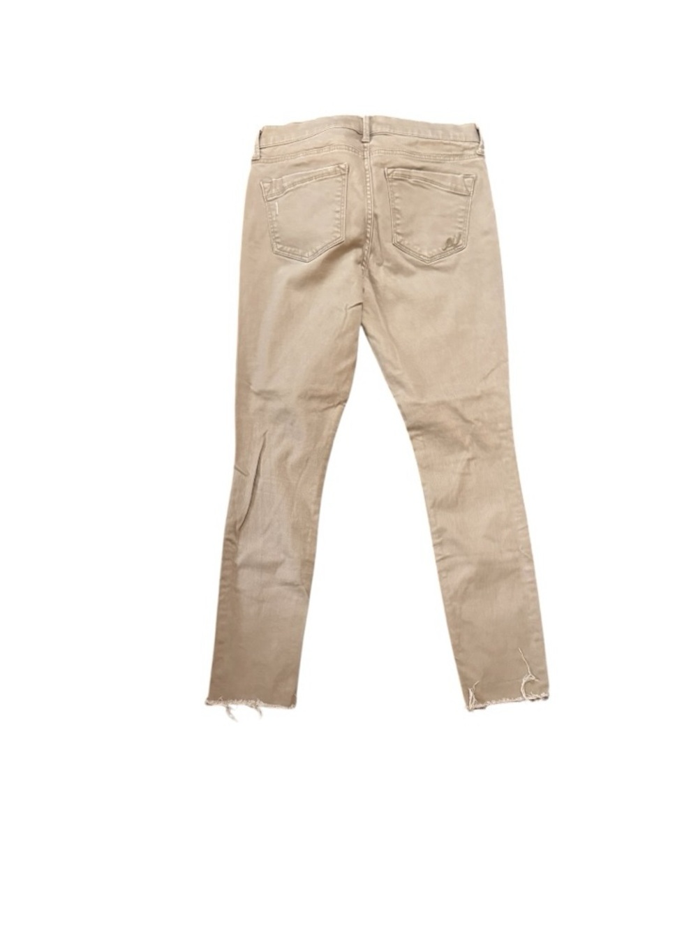 Express Beige Distressed Skinny Jeggings - Picture 2 of 7